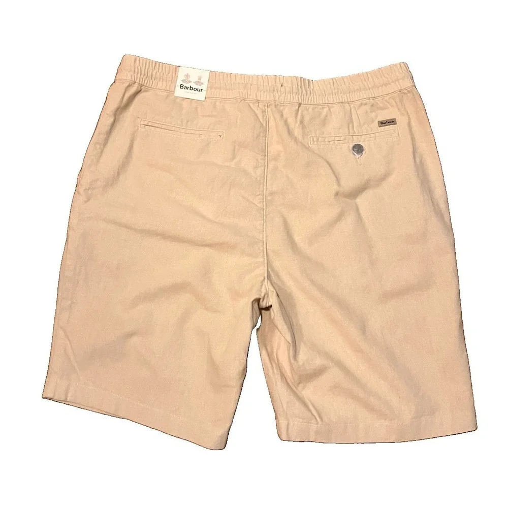 Barbour Shorts NWT Men's Linen Cotton Mix Light Stone Sz38 $110‎